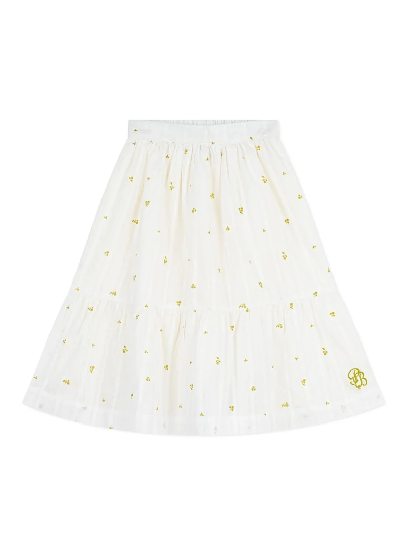 Petit Bateau Children's long floral print cotton skirt